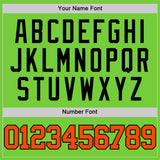 Custom Neon Green Orange-Black Authentic Basketball Jersey