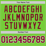 Custom Neon Green Maroon-White Authentic Basketball Jersey