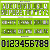 Custom Neon Green Black-White Authentic Football Jersey