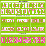 Custom Neon Green Pink-White Authentic Football Jersey