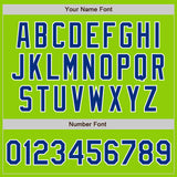 Custom Stitched Neon Green Royal-White Baseball Pullover Sweatshirt Hoodie