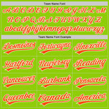 Custom Stitched Neon Green Orange-White Baseball Pullover Sweatshirt Hoodie