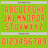 Custom Stitched Neon Green Orange-White Baseball Pullover Sweatshirt Hoodie