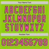 Custom Stitched Neon Green Pink-Navy Baseball Pullover Sweatshirt Hoodie