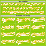 Custom Stitched Neon Green White-Gold Baseball Pullover Sweatshirt Hoodie