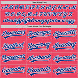 Custom Neon Pink Royal-White Authentic Baseball Jersey