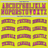 Custom Neon Yellow Pink-Navy Authentic Basketball Jersey