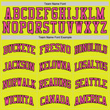 Custom Neon Yellow Pink-Black Authentic Basketball Jersey