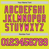 Custom Neon Yellow Pink-Black Authentic Basketball Jersey