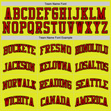 Custom Neon Yellow Red-Black Authentic Basketball Jersey