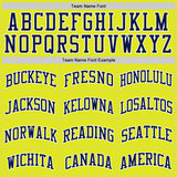 Custom Neon Yellow Navy-White Authentic Basketball Jersey