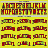 Custom Neon Yellow Red-Navy Authentic Basketball Jersey