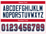Custom Scarlet Navy-Gray Drift Fashion Football Jersey
