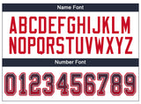 Custom Navy Scarlet-Gray Drift Fashion Football Jersey