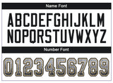 Custom White Black-Vegas Gold Drift Fashion Football Jersey