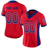 Custom Scarlet Royal-White Drift Fashion Football Jersey
