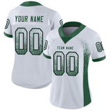 Custom White Grass Green-Black Drift Fashion Football Jersey