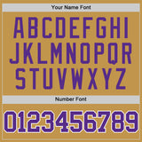 Custom Old Gold Purple-White Authentic Basketball Jersey