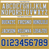 Custom Old Gold Royal-White Authentic Football Jersey