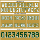 Custom Old Gold Green-White Authentic Football Jersey
