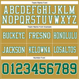 Custom Old Gold Kelly Green-White Authentic Football Jersey