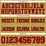 Custom Old Gold Red-Navy Authentic Football Jersey