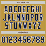 Custom Stitched Old Gold Navy-White Baseball Pullover Sweatshirt Hoodie