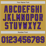 Custom Stitched Old Gold Purple-Black Baseball Pullover Sweatshirt Hoodie