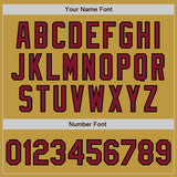 Custom Stitched Old Gold Crimson-Black Baseball Pullover Sweatshirt Hoodie