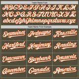 Custom Olive White-Orange Mesh Authentic Throwback Salute To Service Baseball Jersey