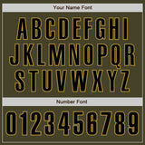 Custom Olive Black-Old Gold Authentic Salute To Service Baseball Jersey