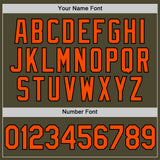 Custom Olive Orange-Black Authentic Throwback Salute To Service Baseball Jersey