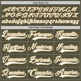 Custom Olive White-Old Gold Salute To Service Hockey Jersey