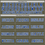 Custom Olive Royal-White Mesh Authentic Salute To Service Football Jersey