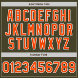 Custom Olive Orange-White Authentic Salute To Service Baseball Jersey