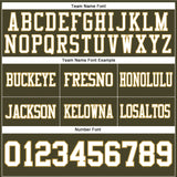 Custom Olive White-Old Gold Authentic Salute To Service Football Jersey