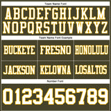 Custom Olive White-Gold Authentic Salute To Service Football Jersey