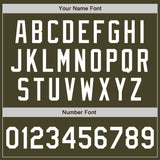 Custom Stitched Olive White-Olive Baseball Pullover Sweatshirt Hoodie