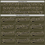 Custom Stitched Olive Black-Cream Baseball Pullover Sweatshirt Hoodie