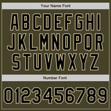 Custom Stitched Olive Black-Cream Baseball Pullover Sweatshirt Hoodie