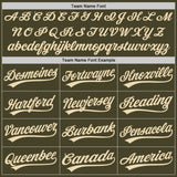 Custom Stitched Olive Cream-Olive Baseball Pullover Sweatshirt Hoodie