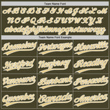 Custom Olive Vegas Gold-White Authentic Baseball Jersey