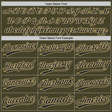 Custom Olive Black-Vegas Gold Authentic Baseball Jersey