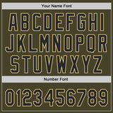 Custom Olive Black-Vegas Gold Authentic Baseball Jersey
