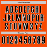 Custom Orange Black-White Authentic Baseball Jersey