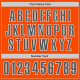 Custom Orange Steel Gray-White Authentic Baseball Jersey