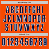 Custom Orange Navy-White Authentic Baseball Jersey
