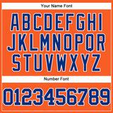Custom Orange Royal-White Mesh Authentic Throwback Baseball Jersey