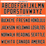 Custom Orange Black-White Mesh Authentic Throwback Baseball Jersey