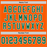 Custom Orange Kelly Green-White Mesh Authentic Throwback Football Jersey